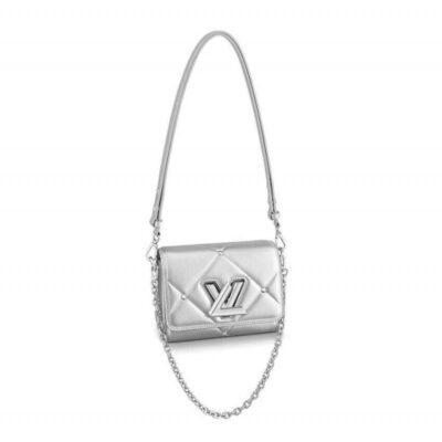 Replica Louis Vuitton Sheepskin Leather Twist Pm M59031 Argent